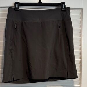 Athleta Black Skort with Branded Zip Pull Size 4